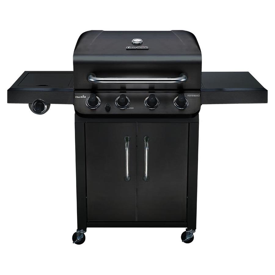 Char Broil Performance Black 4 Burner Liquid Propane Gas Grill With 1 Side Burner In The Gas Grills Department At Lowes Com