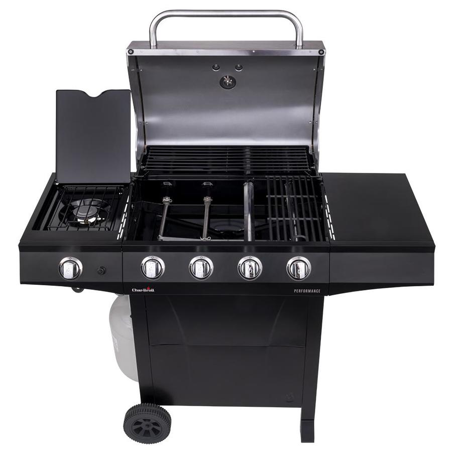 Char Broil Performance Black 4 Burner Liquid Propane Gas Grill With 1 Side Burner In The Gas 5220