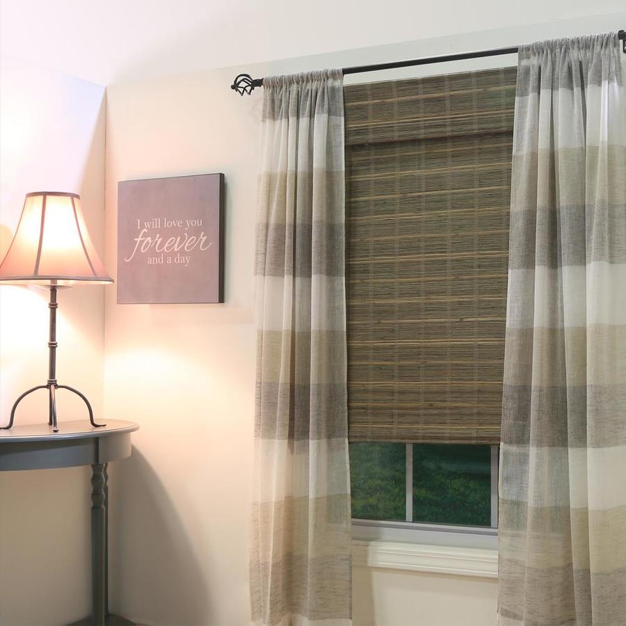 Radiance Bayshore 34 In Drifwood Light Filtering Cordless Roman Shade In The Window Shades Department At Lowes Com