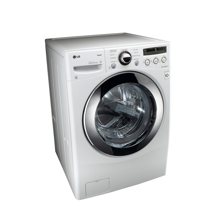 LG 3.6-cu ft High Efficiency Stackable Steam Cycle Front-Load Washer