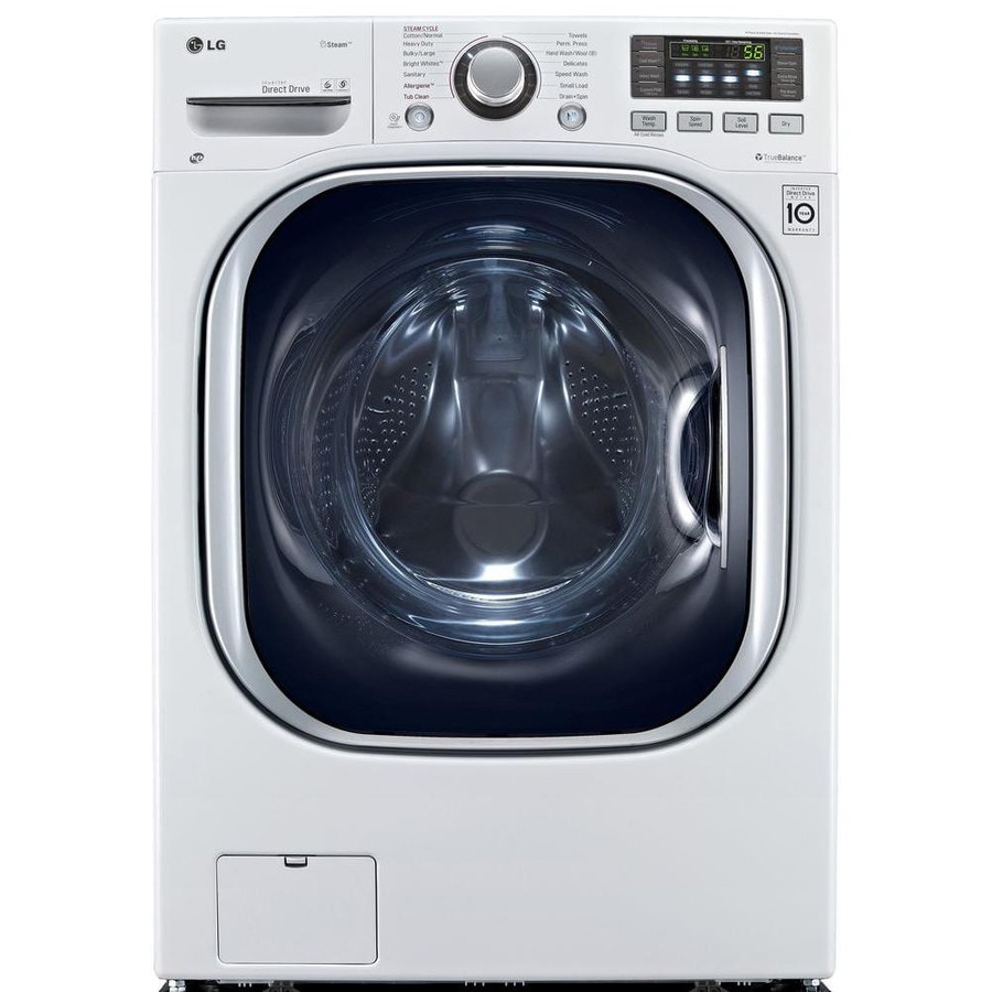 LG 4.2cu ft White Ventless Combination Washer and Dryer with Steam Cycle in the Combination