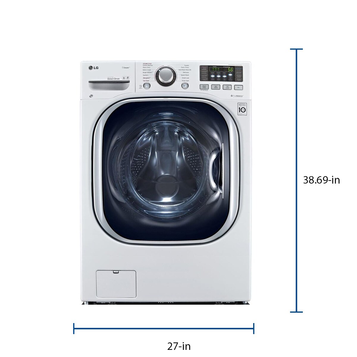 LG 4.2cu ft White Ventless Combination Washer and Dryer with Steam