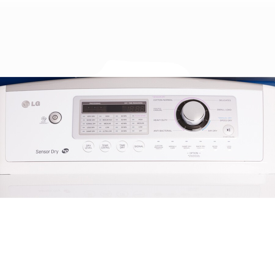 LG 7.3-cu ft Electric Dryer (White) in the Electric Dryers department