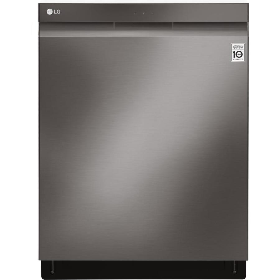 Lg Quadwash 44 Decibel Top Control 24 In Built In Dishwasher Black Stainless Steel Energy Star In The Built In Dishwashers Department At Lowes Com