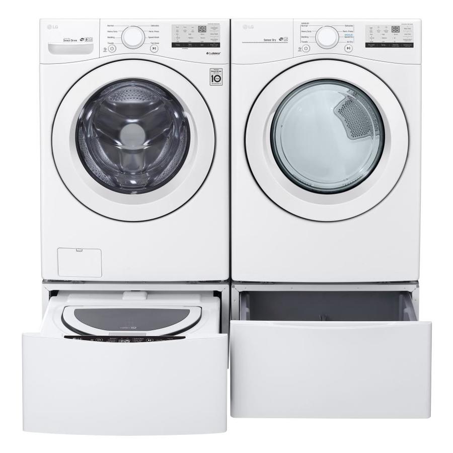 LG 4.5-cu ft High Efficiency Stackable Front-Load Washer (White) ENERGY