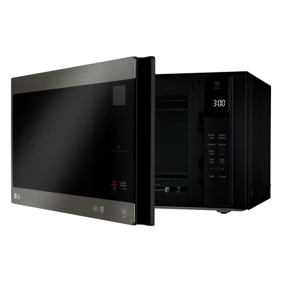 lg black stainless microwave