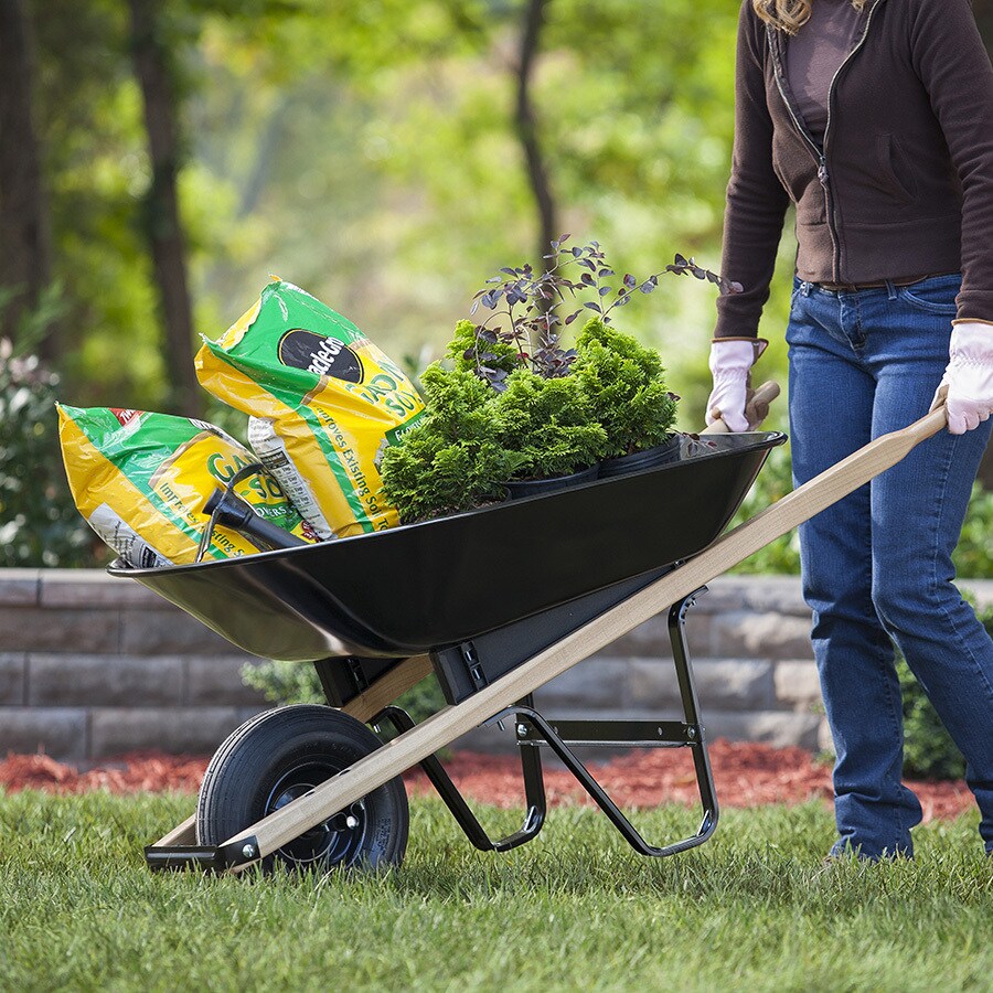 Blue Hawk 4cu ft Steel Wheelbarrow in the Wheelbarrows department at