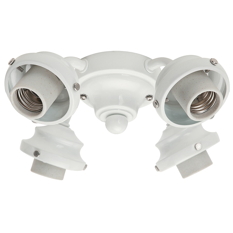 ... Hunter 4-Light White Fluorescent Ceiling Fan Light Kit at Lowes.com