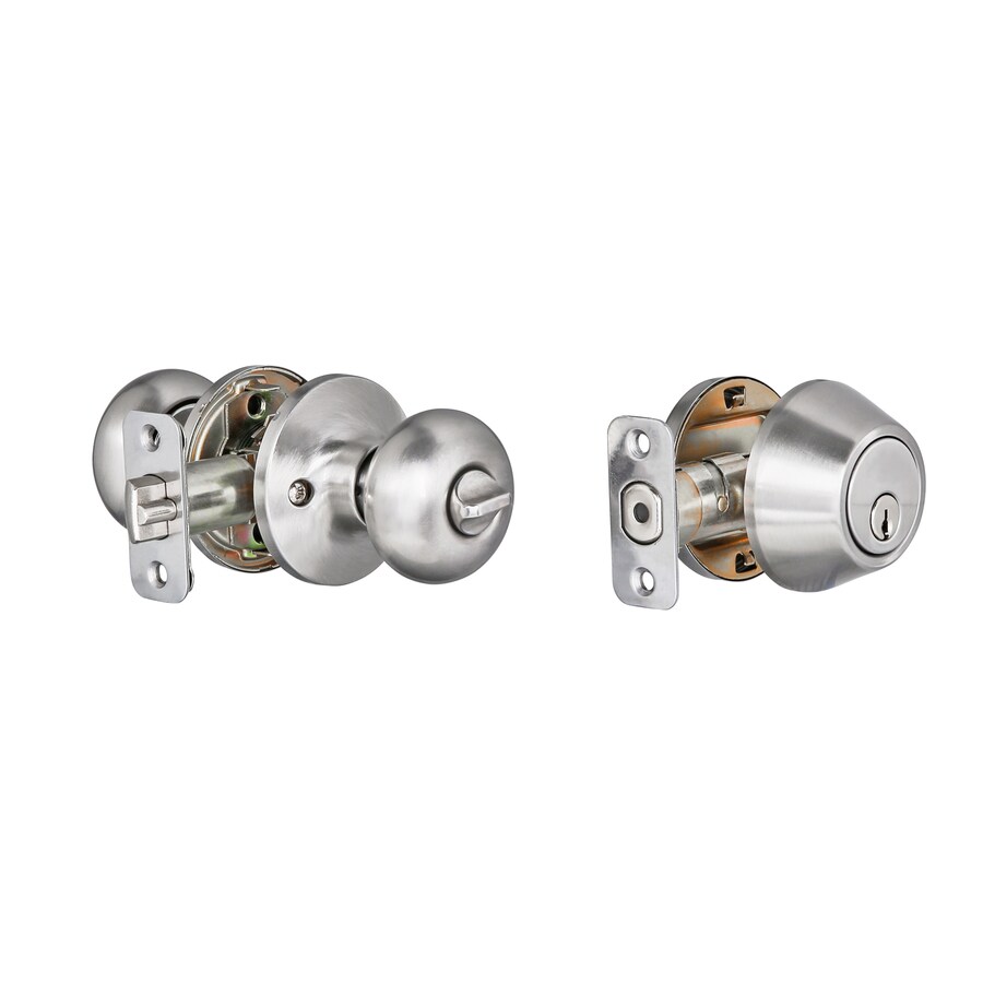 Gatehouse Baron Satin Nickel Keyed Entry Door Knob at