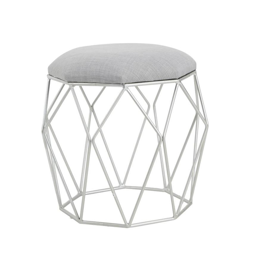 Cheyenne Products 18 In H Silver Round Makeup Vanity Stool In The Makeup Vanity Stools Department At Lowes Com