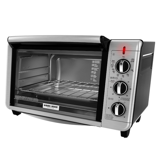BLACK+DECKER 6-Slice Black Convection Toaster Oven in the Toaster Ovens ...