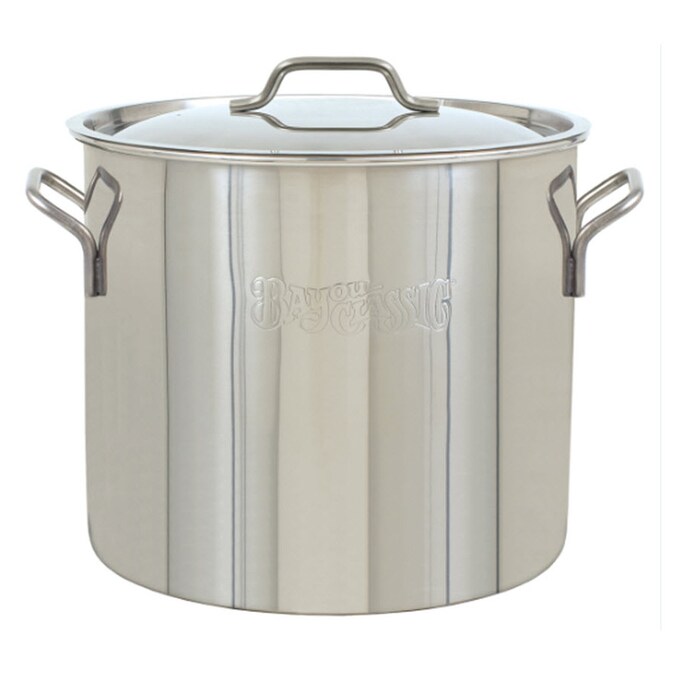 Bayou Classic 40-Quart Stainless Steel Stock Pot with Lid at Lowes.com Stainless Steel Pots Near Me