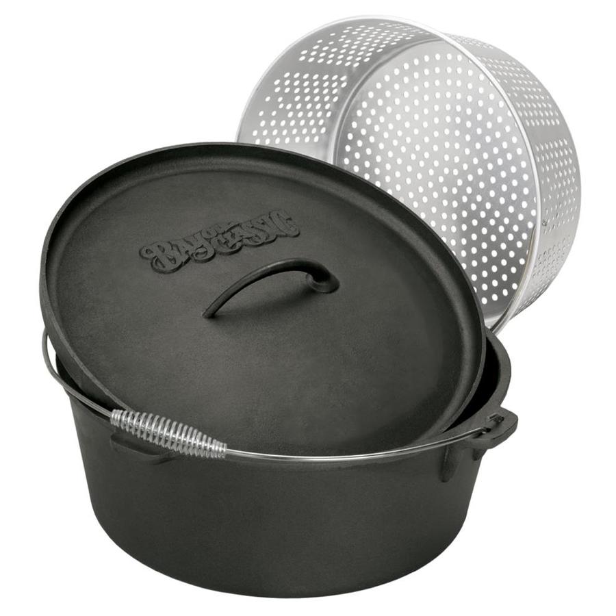 Bayou Classic 12 Quart Cast Iron Dutch Oven Baskets Included In The