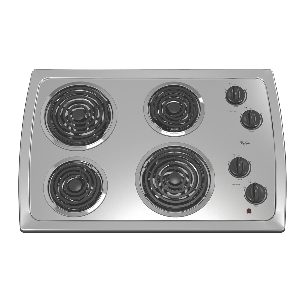 Whirlpool 30 Inch Electric Cooktop Color Stainless At Lowes Com