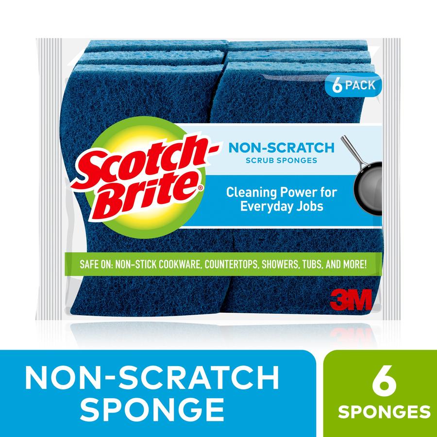 LOT 12 Scotch-Brite 3M Dish Pans Scrub Sponges 7 Heavy Duty 5 Non-Scratch NEW 