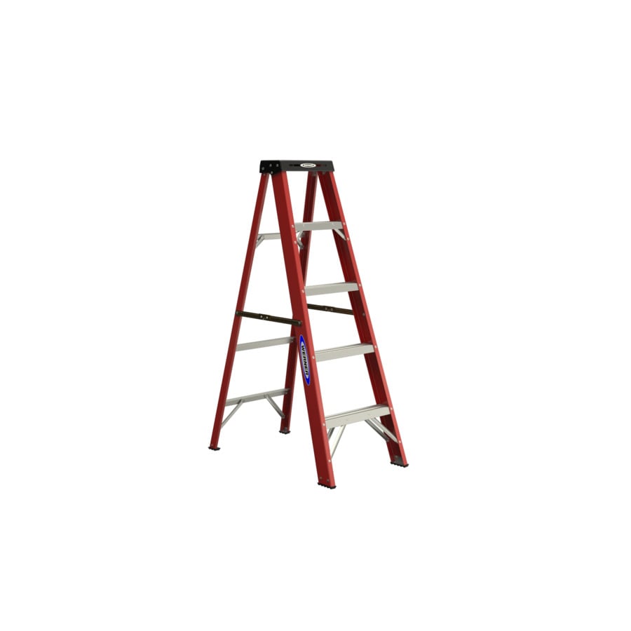 Werner 5 Ft Fiberglass Type 2 225 Lbs Capacity Step Ladder In The Step Ladders Department At Lowes Com