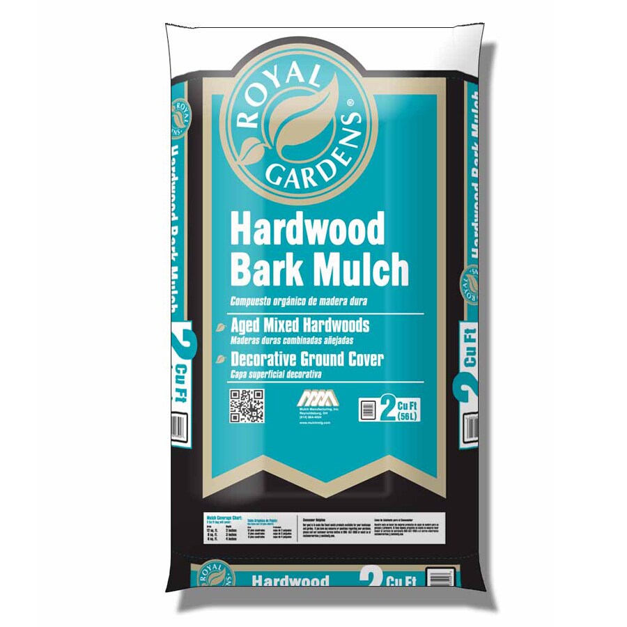 Royal Gardens Mulch 2 Cu Ft Natural Dark Brown Hardwood Bark Mul In The