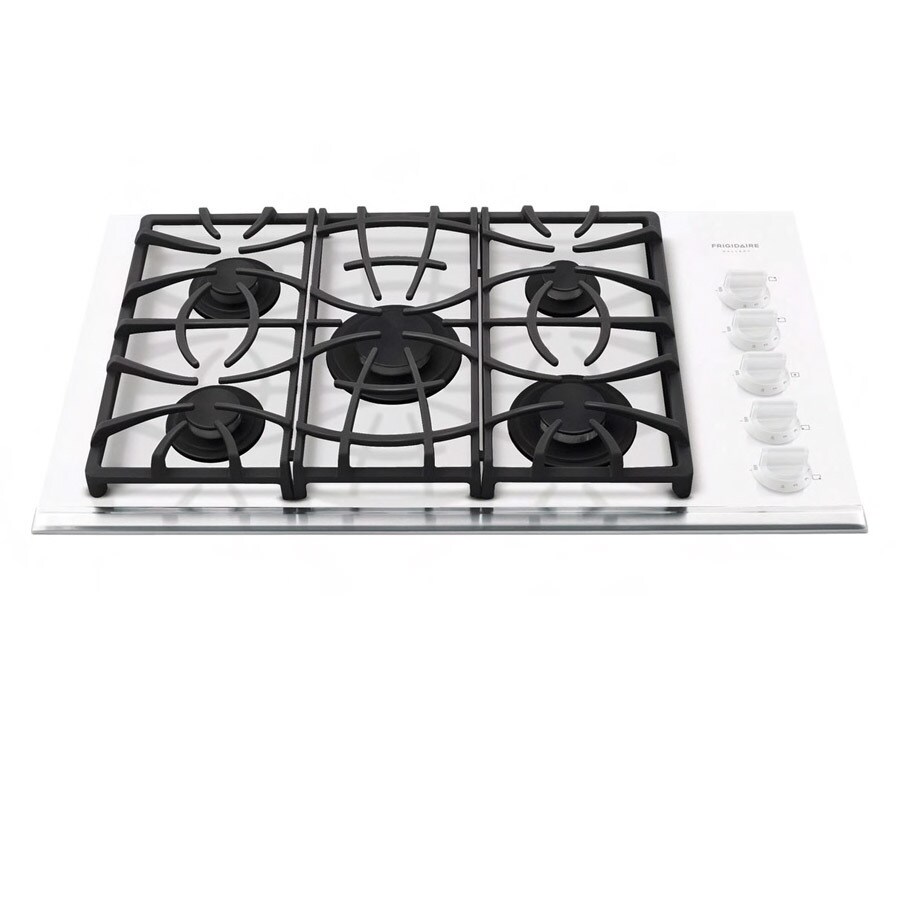 Frigidaire Gallery 36 In 5 Burner Gas Cooktop White At Lowes Com