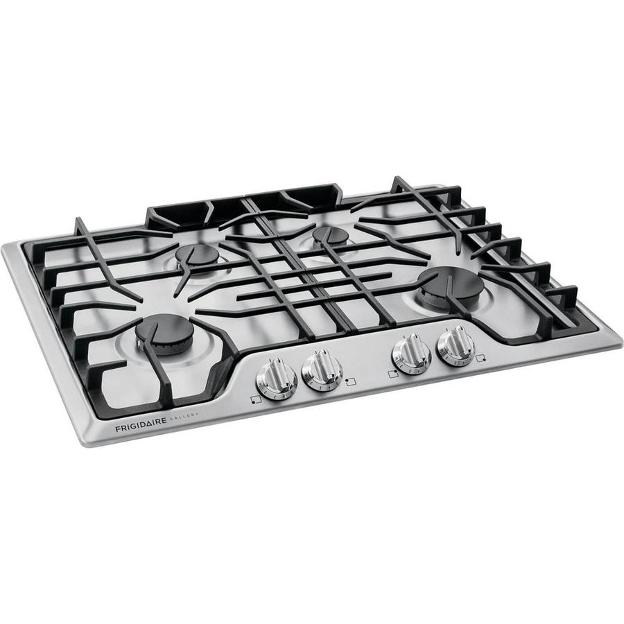 Frigidaire Gallery 30 In 4 Burners Stainless Steel Gas Cooktop In The Gas Cooktops Department At