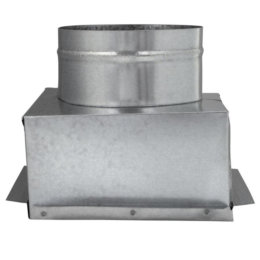 IMPERIAL 8in x 8in x 6in Galvanized Steel Ceiling Register Duct Boot