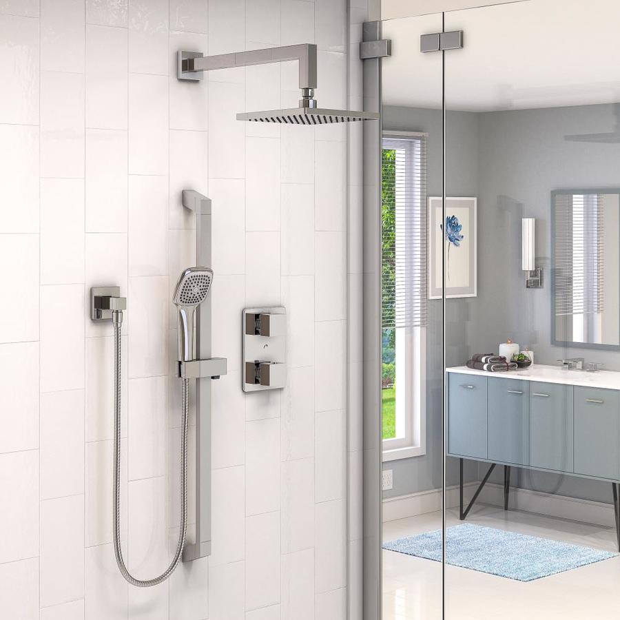 Keeney Quadrato Polished Chrome 2handle Shower Faucet with Valve in the Shower Faucets