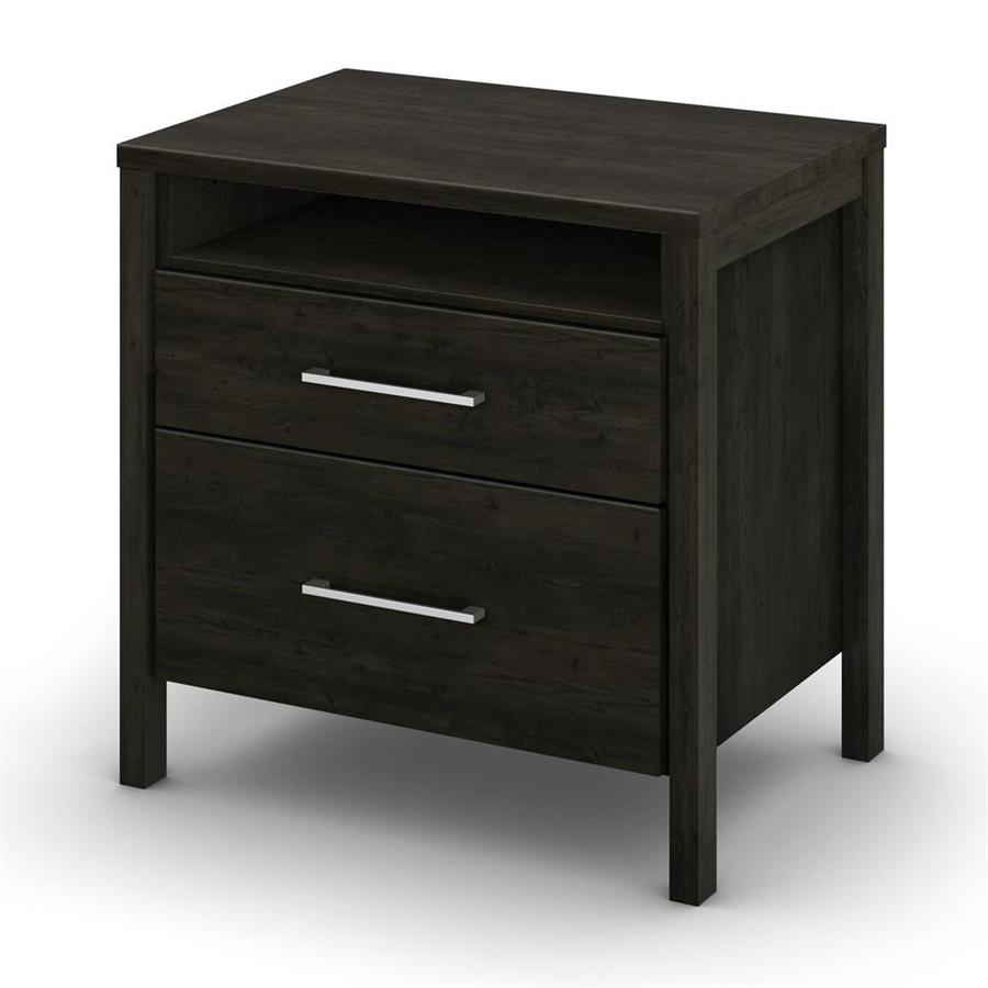 South Shore Furniture Gravity Ebony Nightstand In The Nightstands Department At Lowes Com