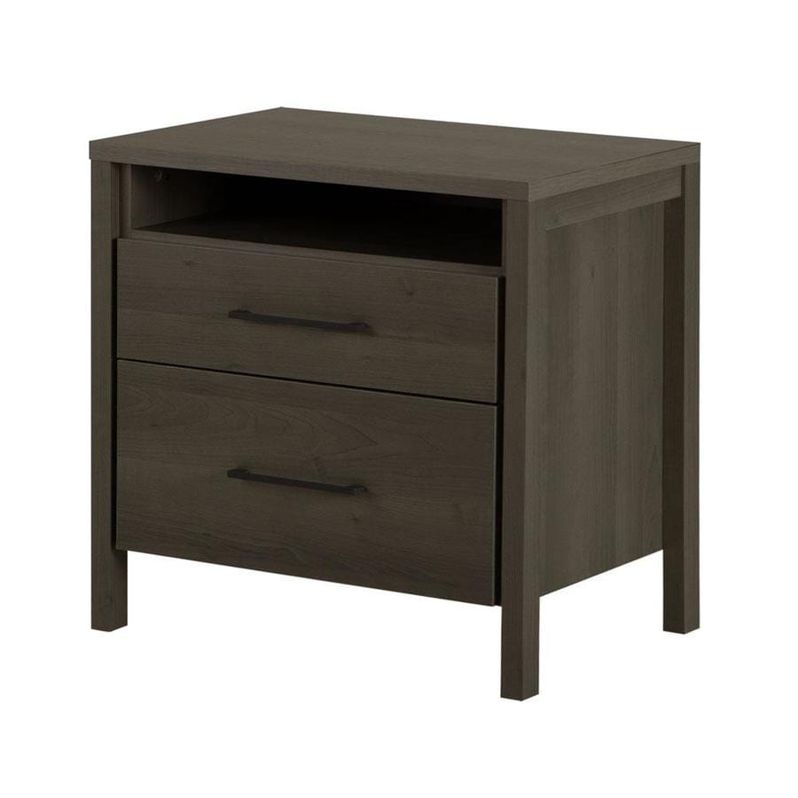 South Shore Furniture Gravity Gray Maple Nightstand In The Nightstands Department At Lowes Com