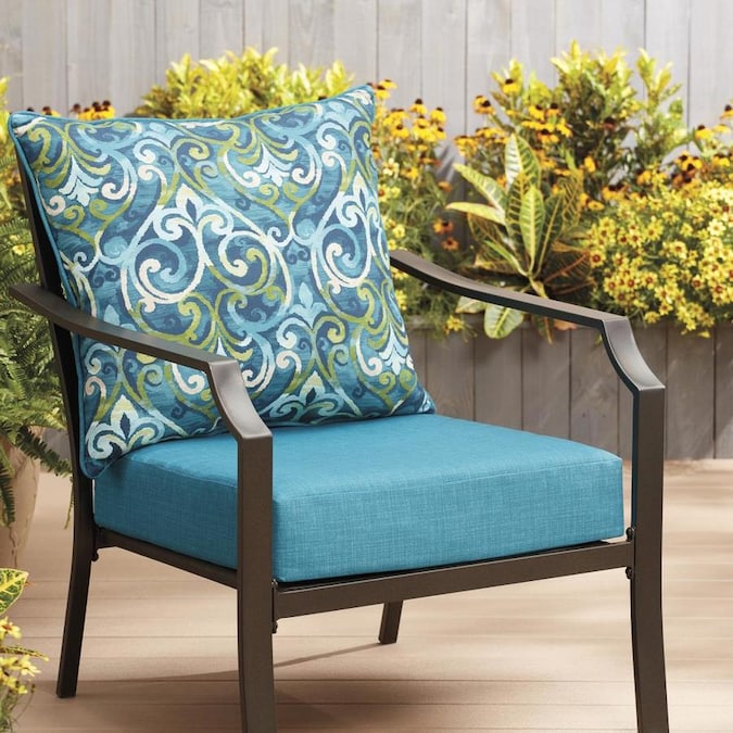 Garden Treasures 2-Piece Salito Marine Deep Seat Patio Chair Cushion in