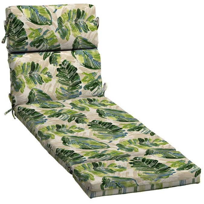 Garden Treasures Palm Leaf Patio Chaise Lounge Chair Cushion at Lowes.com