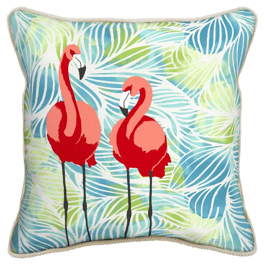 allen + roth Flamingo Throw Pillow in 