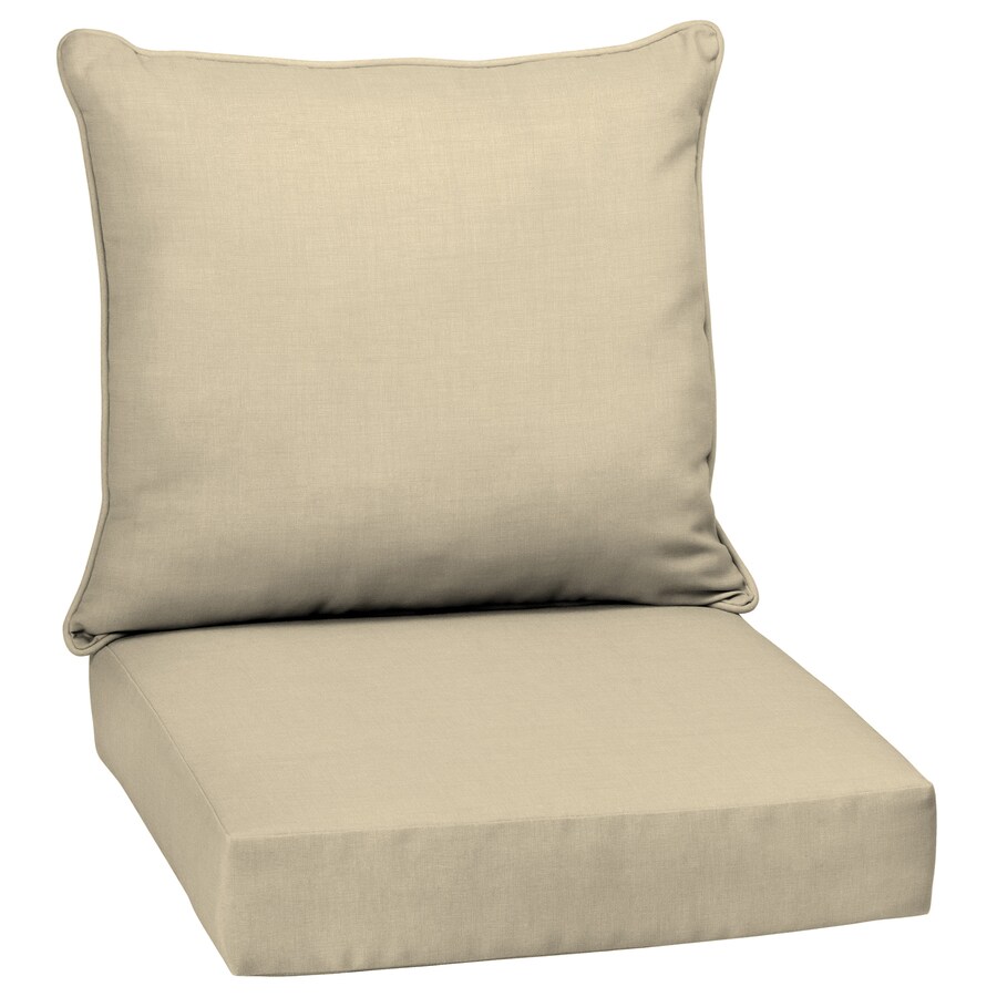 Arden Selections 2 Piece Leala Texture Taupe Deep Seat Patio Chair Cushion In The Patio Furniture Cushions Department At Lowes Com