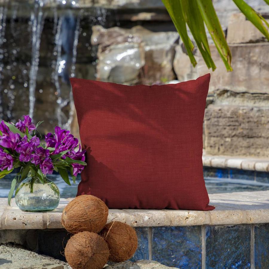 Arden Selections 2Pack Solid Ruby Square Throw Pillow in the Outdoor