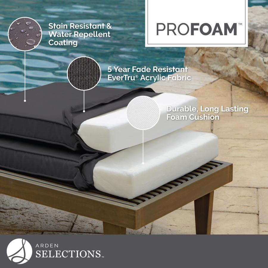 Arden Selections Profoam Slate Premium Patio Chair Cushion In The Patio Furniture Cushions Department At Lowes Com