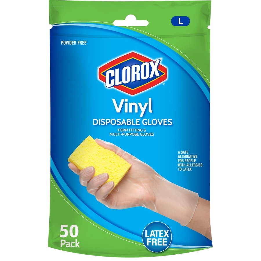 50-Count Large Vinyl Cleaning Gloves 