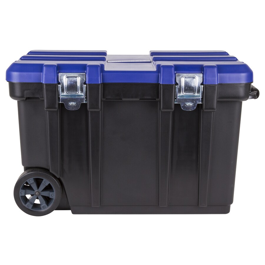 Kobalt 30.5-in Black Plastic Wheels Lockable Tool Box in the Portable