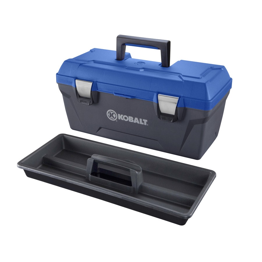 Shop Kobalt 19 In Blue Plastic Lockable Tool Box At