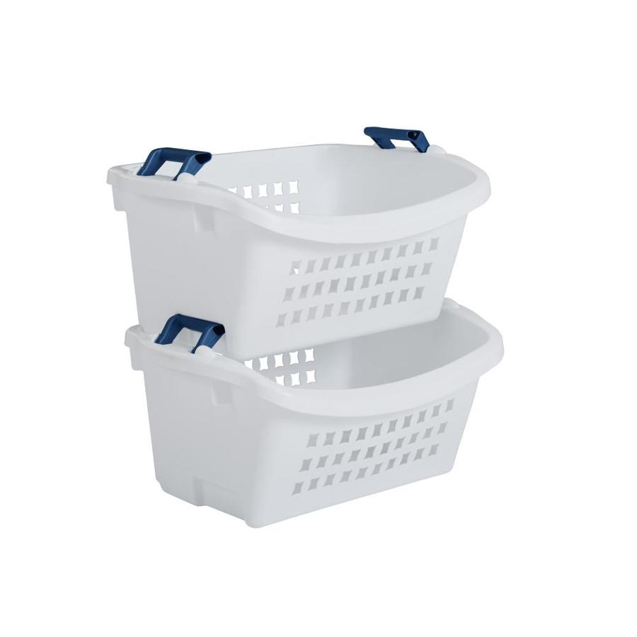 white laundry basket