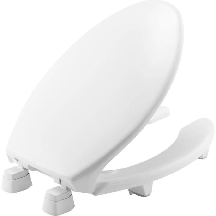 Bemis Medical Assistance White Elongated Toilet Seat in the Toilet