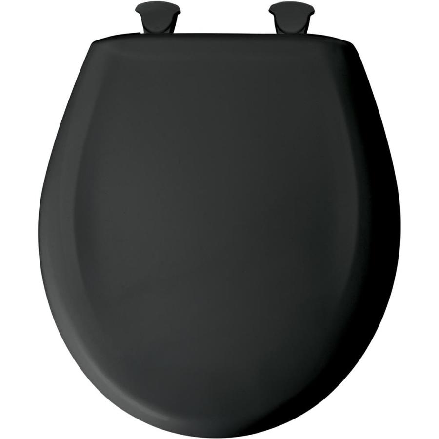 Bemis LiftOff Black Round SlowClose Toilet Seat in the Toilet Seats