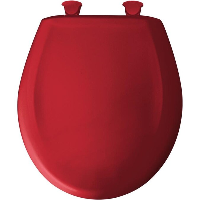 Bemis LiftOff Red Round SlowClose Toilet Seat in the Toilet Seats