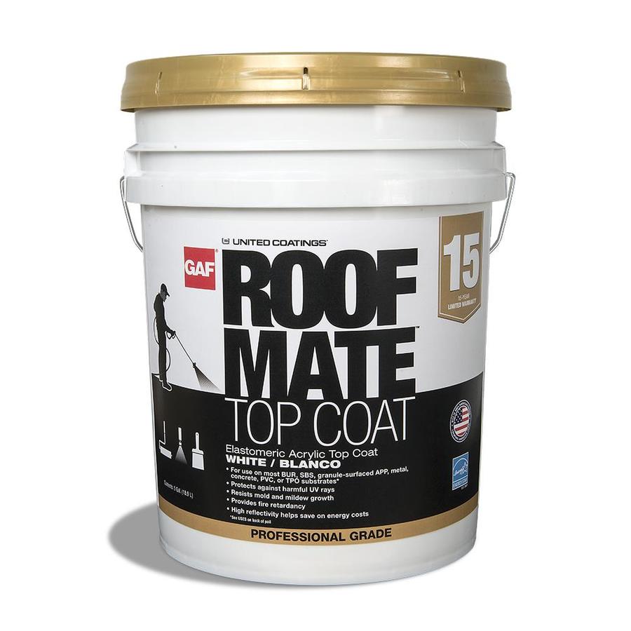 GAF Coatings 5-Gallon Acrylic Reflective Roof Coating (15-Year Limited ...