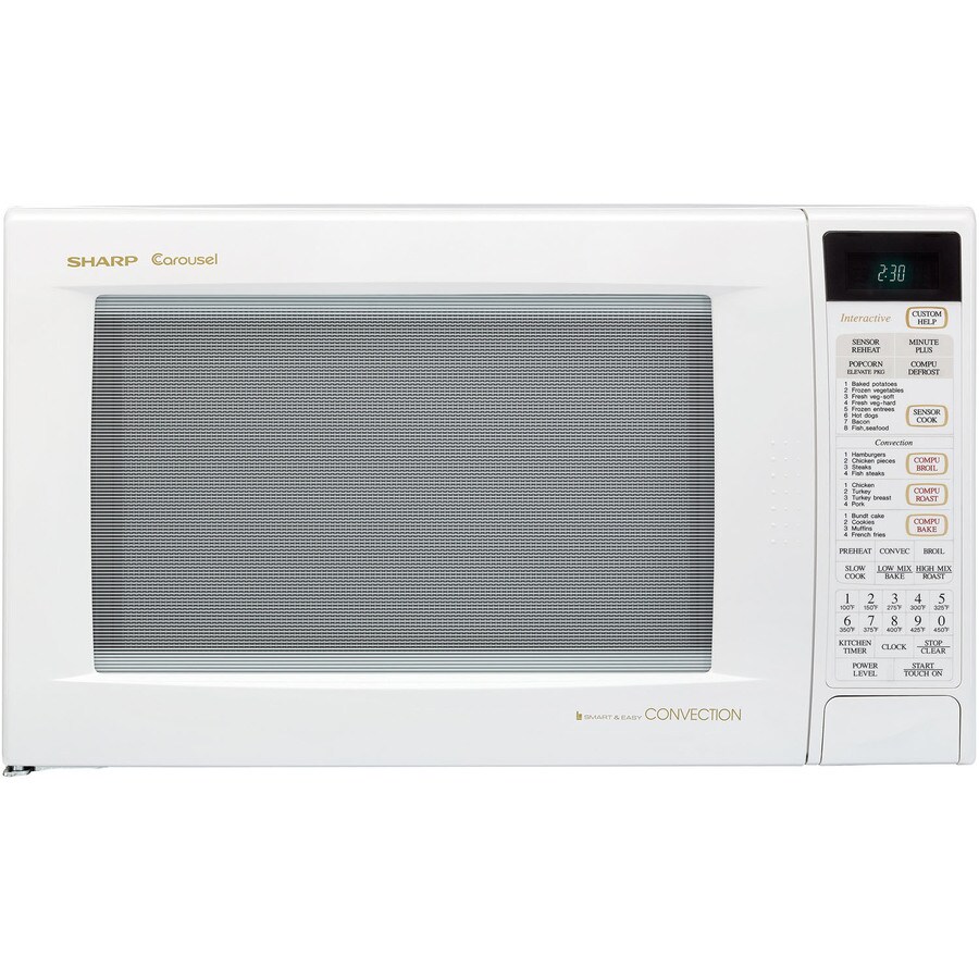 Shop Sharp 1.5cu ft 900Watt Countertop Convection Microwave (White) at