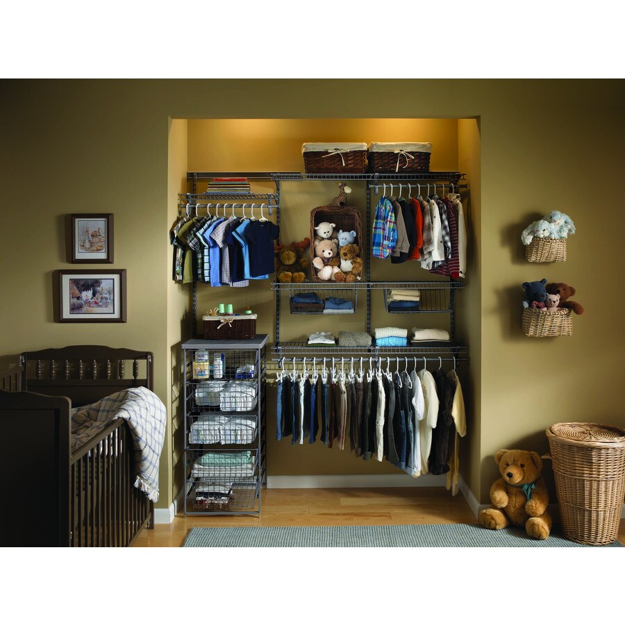 ClosetMaid Shelftrack 3ft to 6ft x 50.5in Satin Chrome Wire Closet