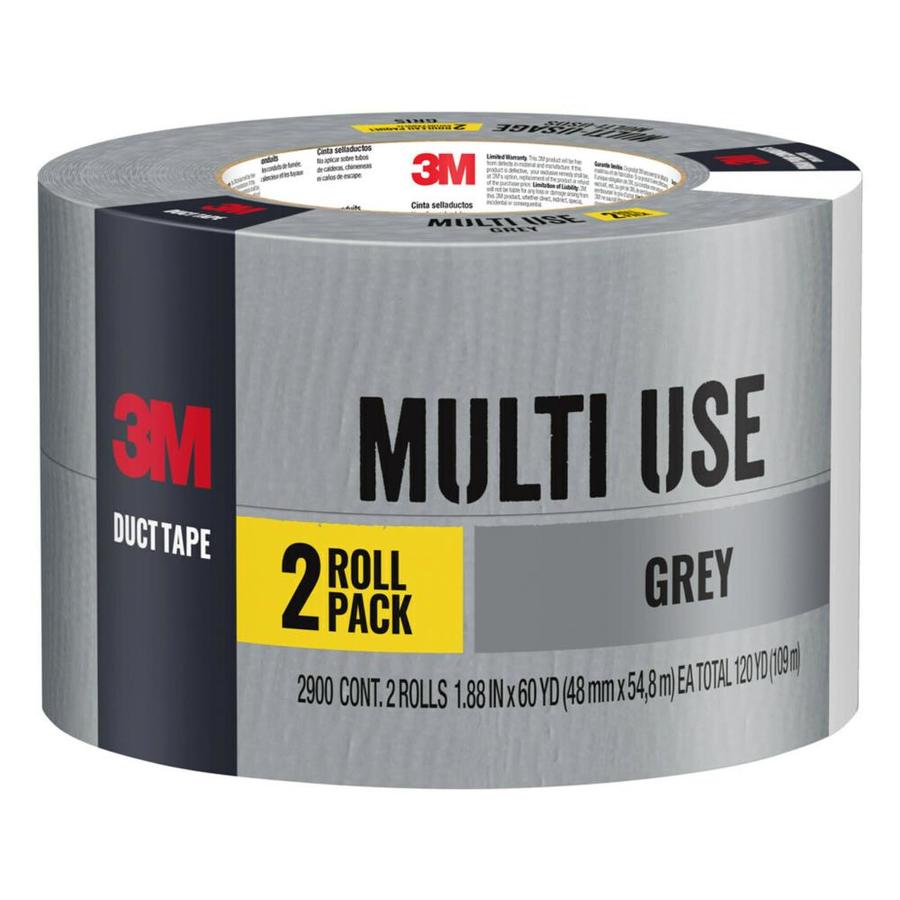 3m Contractor Gray Rubberized Duct Tape 1 88 In X 60 Yd 2 Pack In The Duct Tape Department At Lowes Com