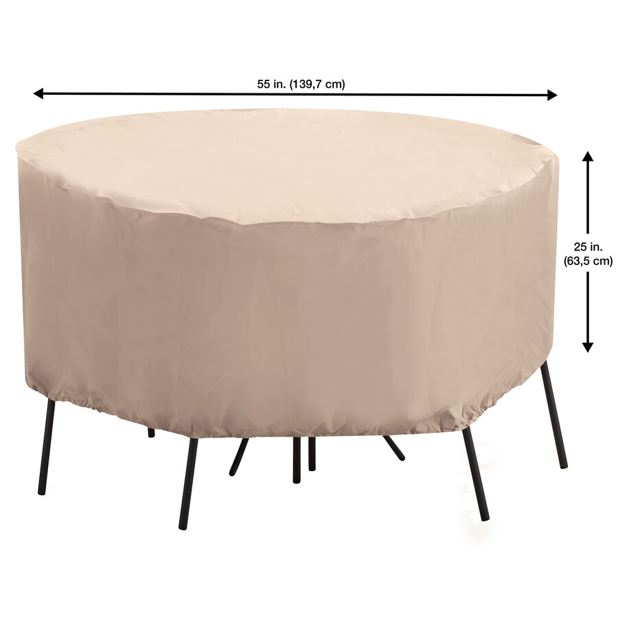 Elemental Tan Polyester Bistro Set Cover In The Patio Furniture Covers Department At Lowes Com