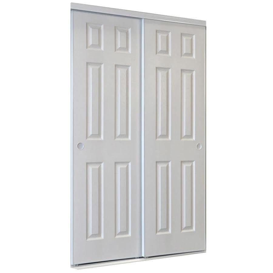 Reliabilt 9205c Series 72 In X 80 In White 6 Panel Prefinished Steel Sliding Door Hardware Included In The Closet Doors Department At Lowes Com