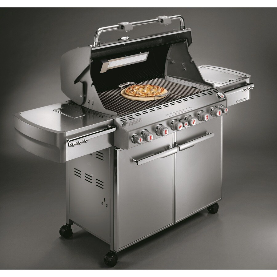 Weber Summit S 670 Stainless Steel 6 Burner Natural Gas Grill With 1 Side Burner And Rotisserie 2093