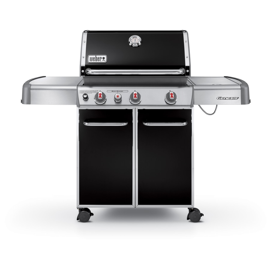 Shop Weber Genesis E330 Black 3Burner (38,000BTU) Liquid Propane Gas