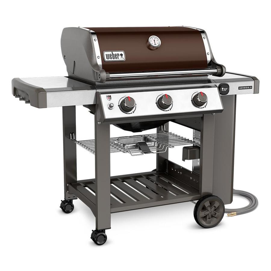 Weber Genesis II E-310 Mocha 3-Burner Natural Gas Grill In The Gas ...