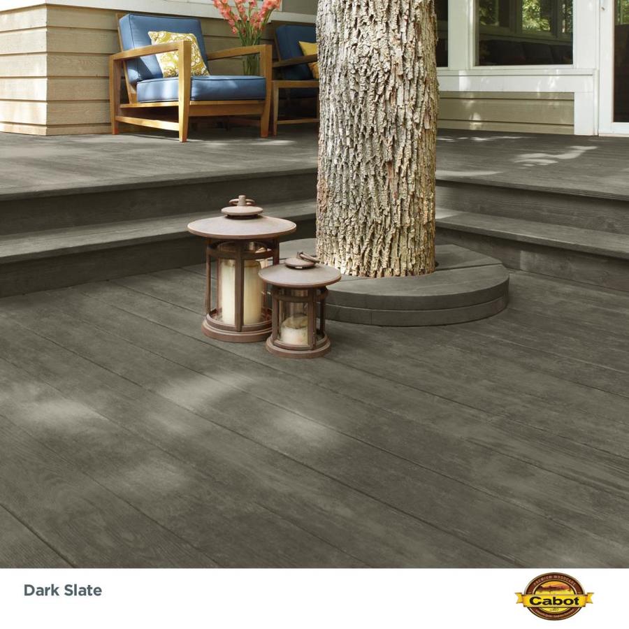 Cabot Pre-Tinted Dark Slate Semi-Solid Exterior Wood Stain (1-Quart) in